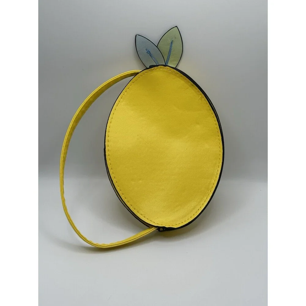 Lemon Shaped Crossbody Bag Faux Leather Novelty Purse Kids Girls NWOT